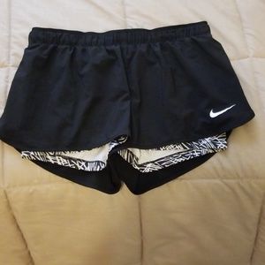 Black Nike shorts with built in spandex